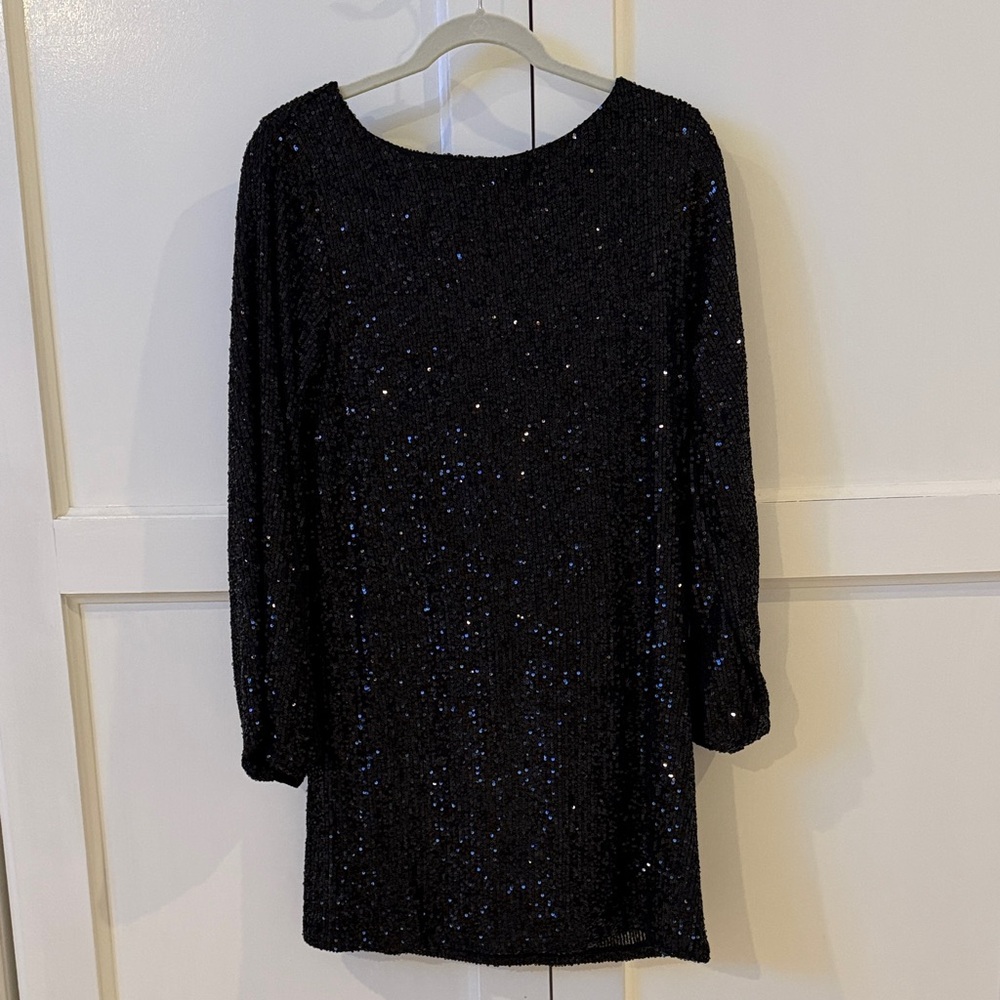 Z Supply Black Sequin Dress size M